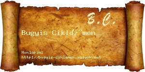 Bugyis Ciklámen névjegykártya